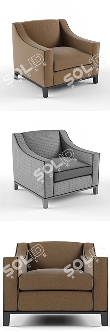  Passeport Home Armchair: Superior Quality Model 3D model image 2