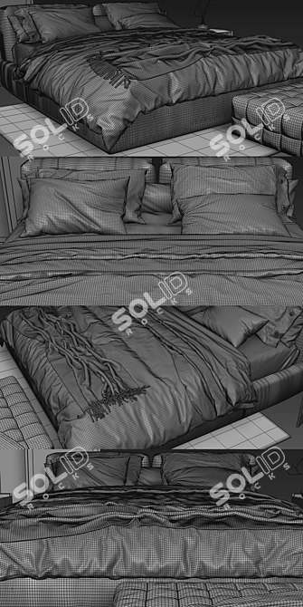 Elegance personified: Poliform Bolton Bed 3D model image 3