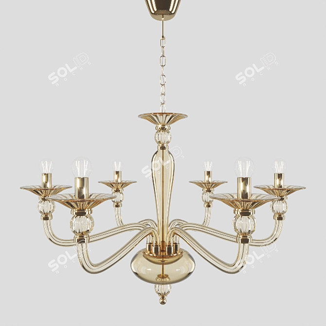 Danieli Amber SP6 Chandelier 3D model image 1