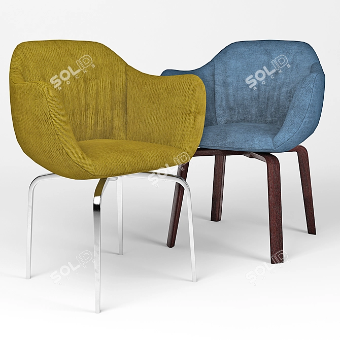 Elegant NAOS MisuraEmme Chair 3D model image 1