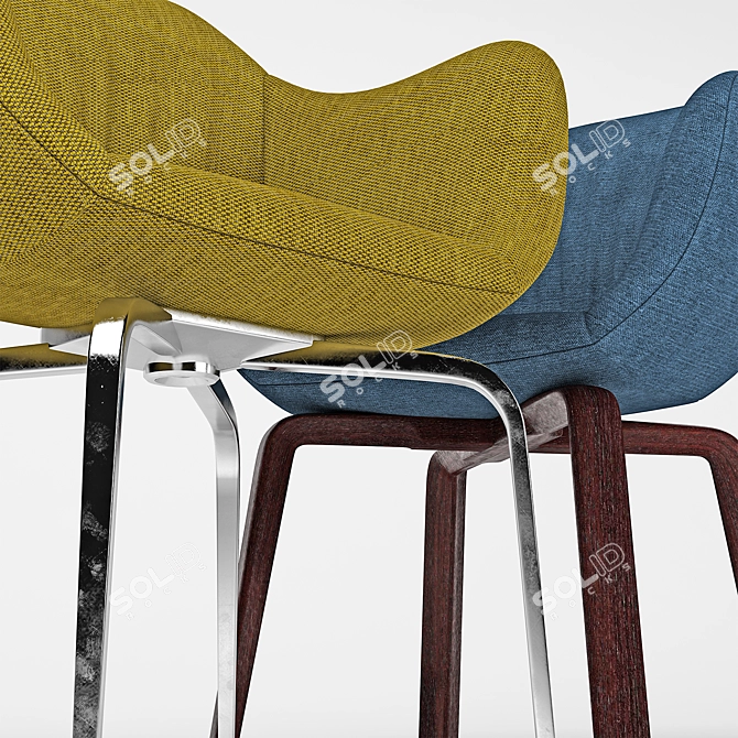 Elegant NAOS MisuraEmme Chair 3D model image 2