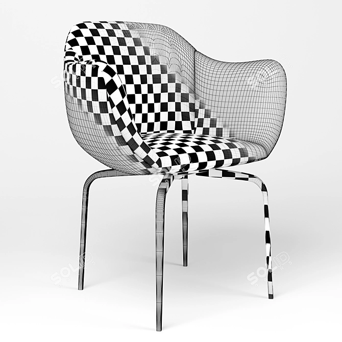 Elegant NAOS MisuraEmme Chair 3D model image 3