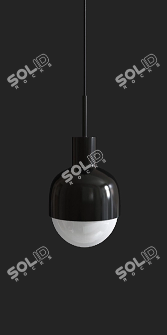 Elegant Acorn Pendant Light 3D model image 2