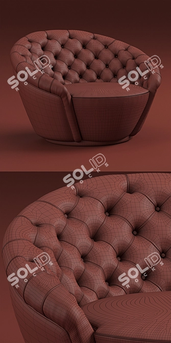 Visionnaire Agon Armchair: Sleek and Stylish 3D model image 3