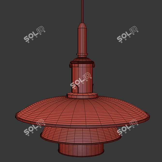 Vibrant Colored Louis Poulsen Pendant Lamp 3D model image 3