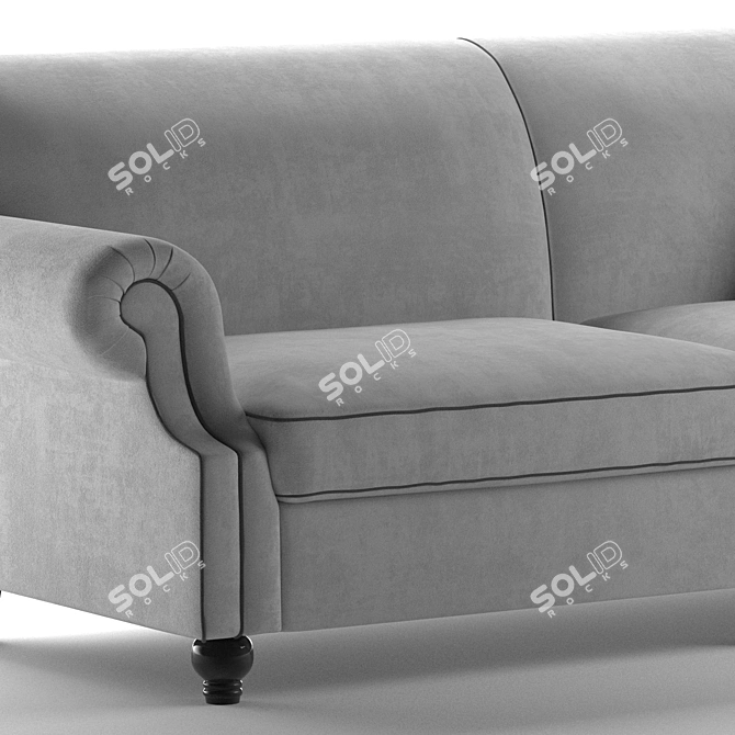 Luxurious Lucas 3-Seater Sofa 3D model image 2