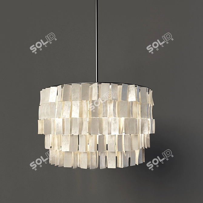 Sea Breeze Capiz Chandelier 3D model image 1