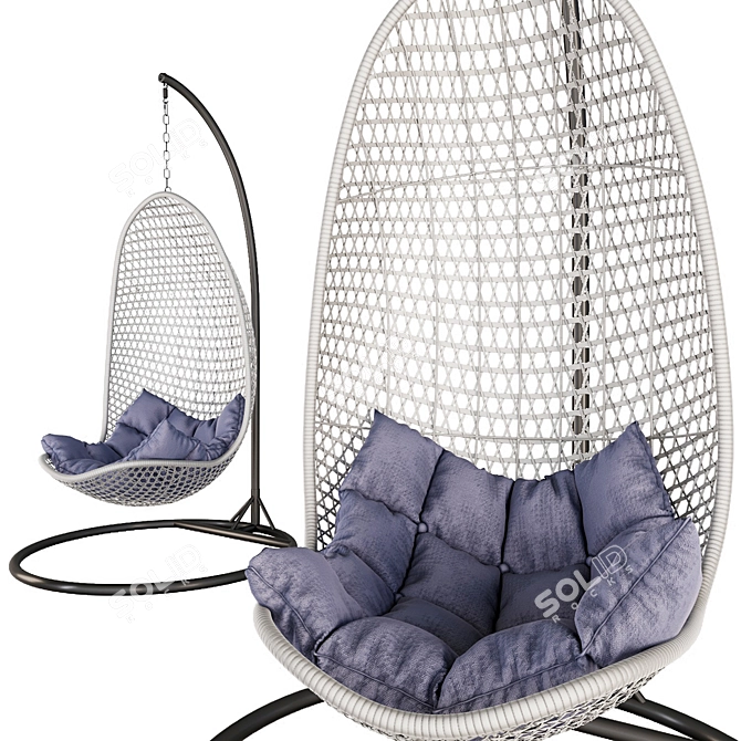 KVIMOL KM 1011 Hanging Chair: Stylish and Comfortable 3D model image 1