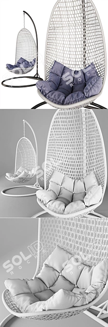 KVIMOL KM 1011 Hanging Chair: Stylish and Comfortable 3D model image 3