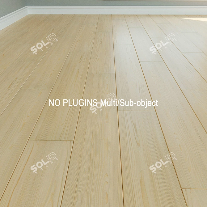 Natural Wood Laminate Parquet 3D model image 1