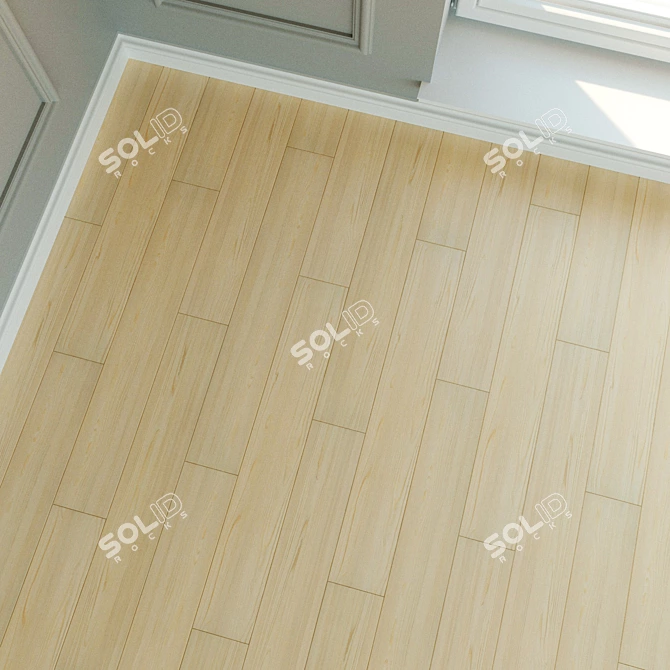 Natural Wood Laminate Parquet 3D model image 2