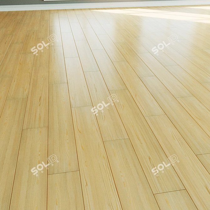 Natural Wood Laminate Parquet 3D model image 3