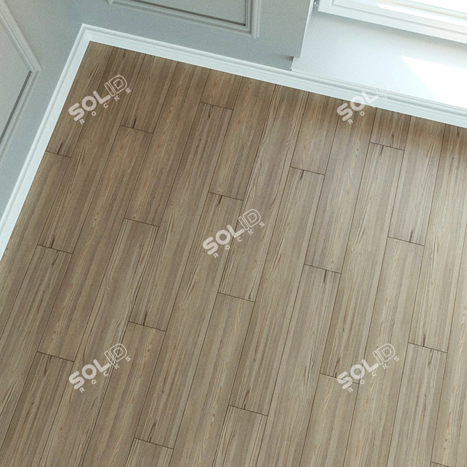 Natural Wood Laminate Flooring 3D model image 3