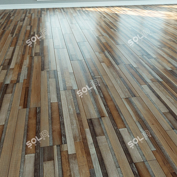 Natural Wood Laminate Flooring 3D model image 2