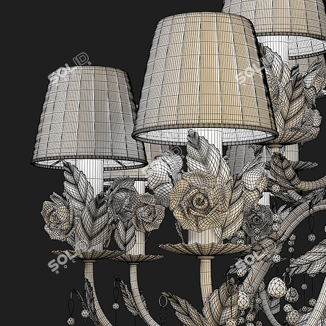 Ceramic Garden Chandelier: Elegant and Eye-catching 3D model image 2