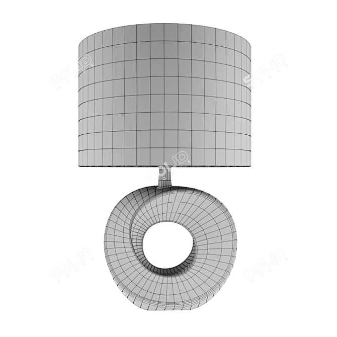 Modern Chrome Polo Table Lamp 3D model image 2
