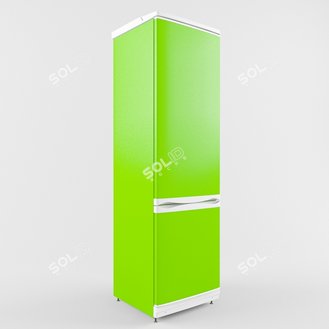 Stylish Atlant Fridge 3D model image 1