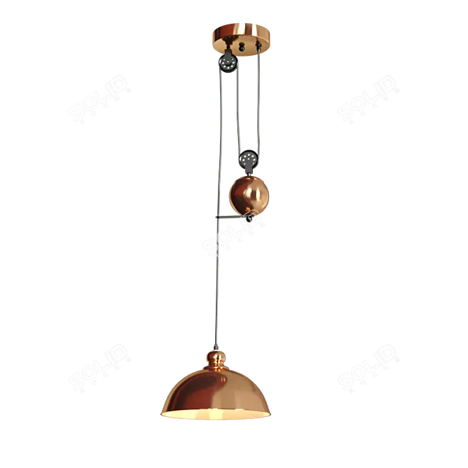 Modern Pendant Light Fixture 3D model image 1