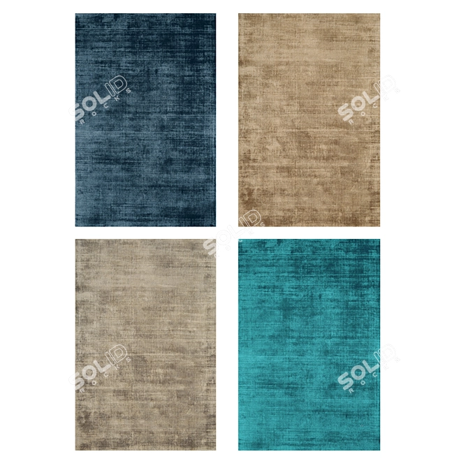 Luxury Faux Fur Rug 3D model image 1