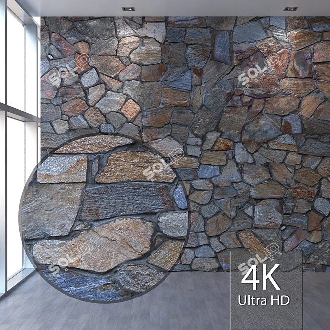 Seamless 4K Natural Stone 3D model image 1