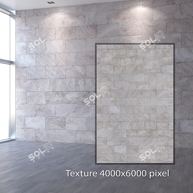 Seamless 4K Natural Stone Texture 3D model image 2