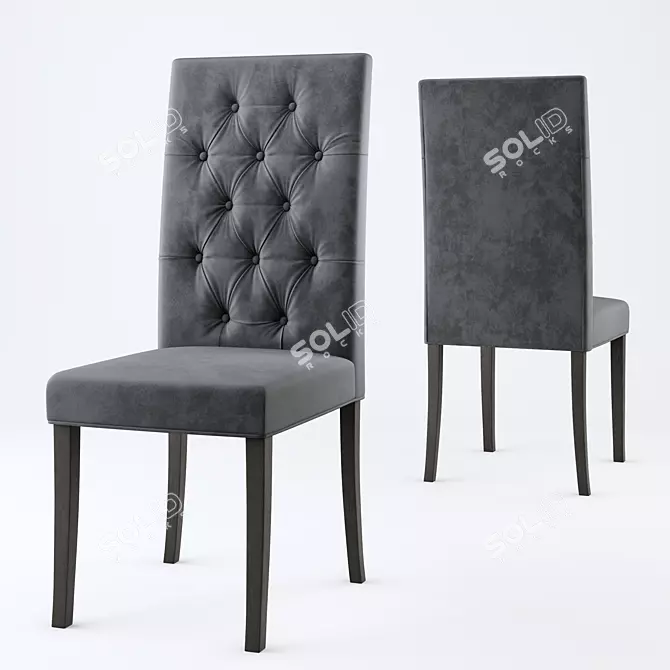 Montrose Platinum Gray Chairs 3D model image 1