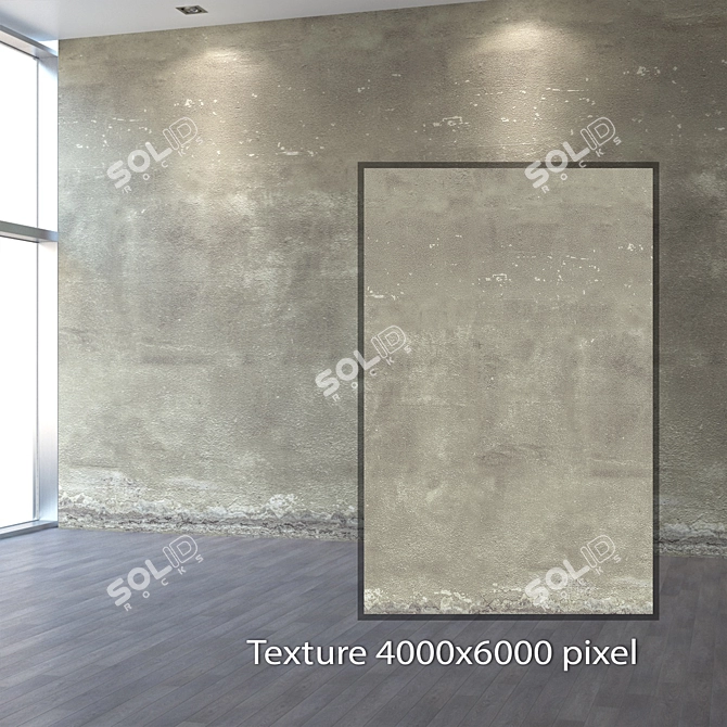 Title: Seamless Artistic Plaster Texture 3D model image 2