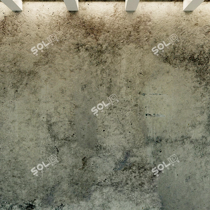 Aged Concrete Wall Texture 3D model image 2