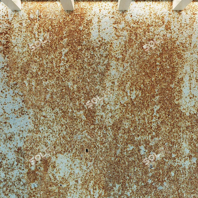 Vintage Rusty Metal Wall Texture 3D model image 3