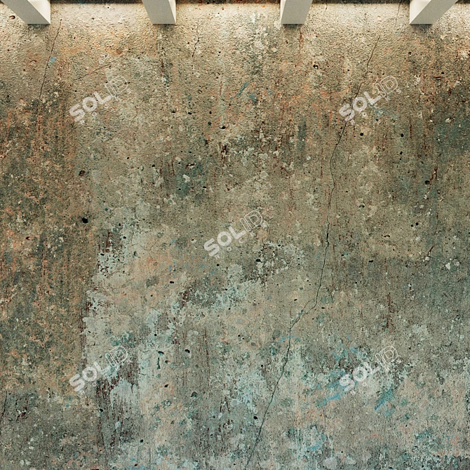 Title: Vintage Concrete Wall Texture 3D model image 3