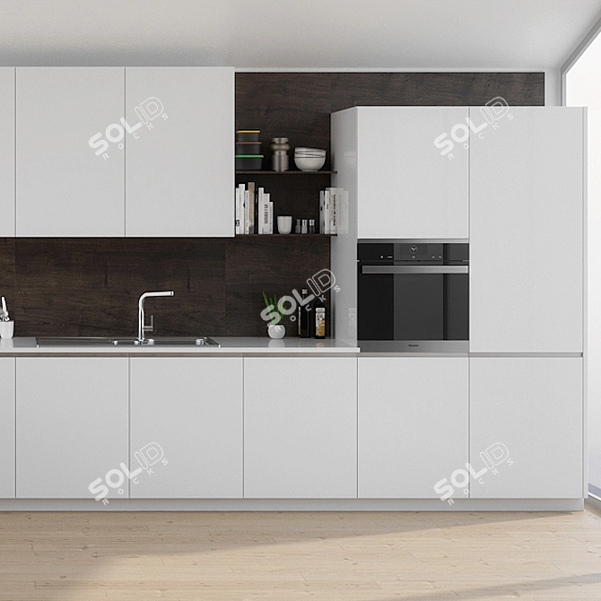 Euromobil Lain Kitchen: Modern, Sleek, and Spacious 3D model image 3