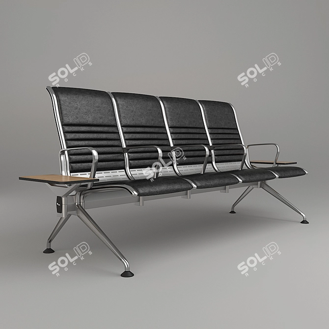 Fursys Ch180: Stylish Waiting Chair 3D model image 1