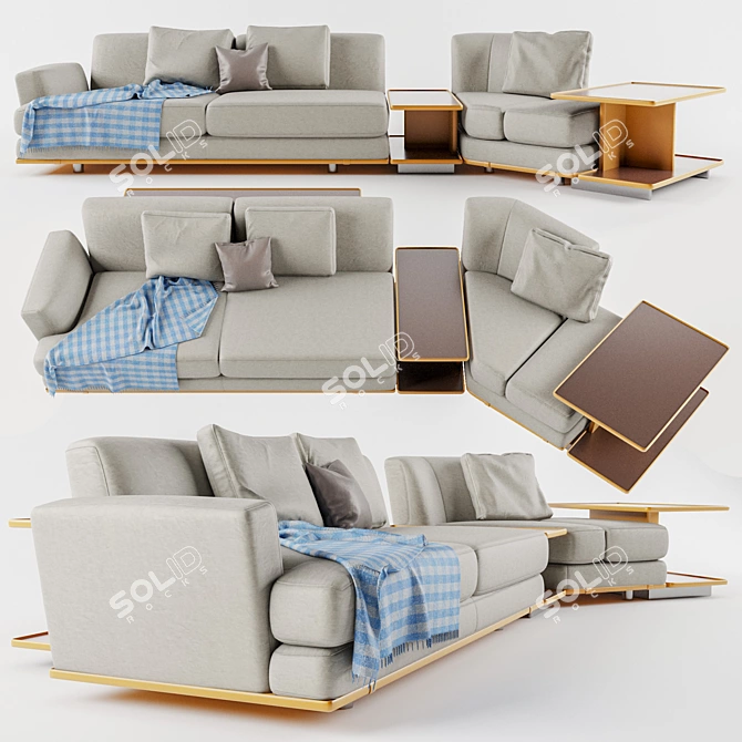 Elegant and Versatile Poltrona Frau 3D model image 1