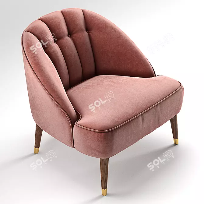 Modern Margot Sofa & Armchair Set 3D model image 2