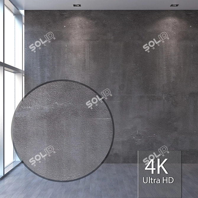 Seamless 4K Plaster Texture 3D model image 1