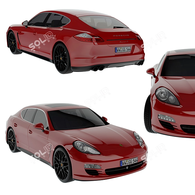 Luxurious Powerhouse: Porsche Panamera S 3D model image 1