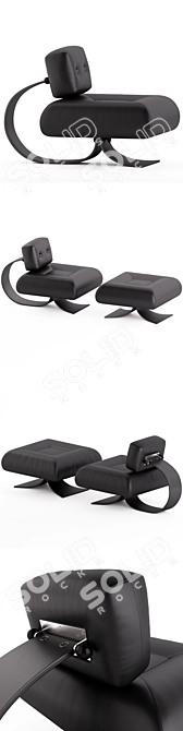 Iconic Curved Design: Alta Chair 3D model image 2