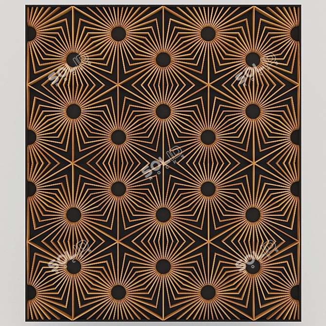 Wooden Wall Panels: Transform Your Space 3D model image 1