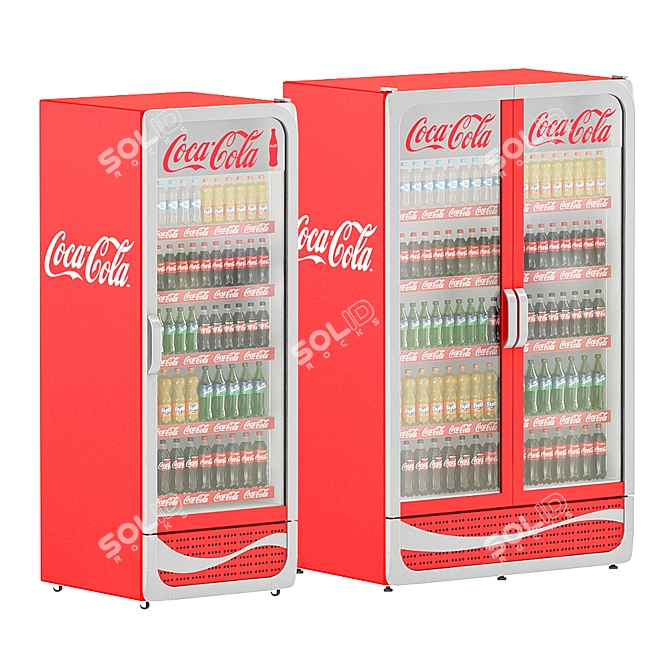 Coca-Cola Branded Cooler: Keep Your Beverages Chilled 3D model image 1