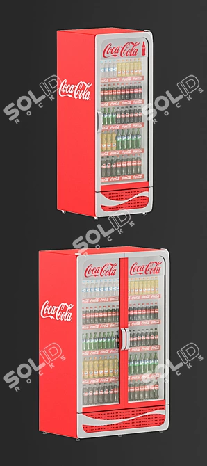 Coca-Cola Branded Cooler: Keep Your Beverages Chilled 3D model image 2