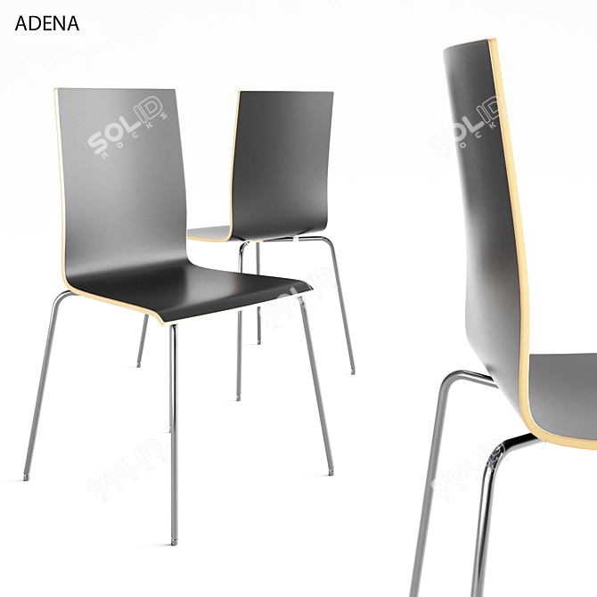 Elegant Adena Chair 3D model image 1