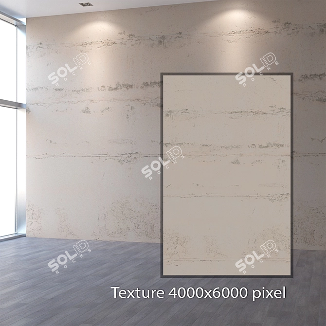 Seamless 4K Textured Plaster 3D model image 2