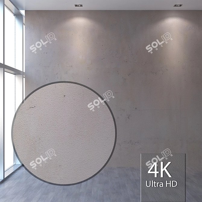 Seamless 4K Plaster Texture 3D model image 1