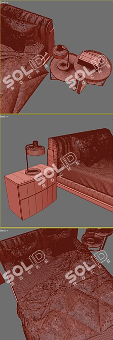 Ready-to-Use Assuan Bedroom Visualization 3D model image 3