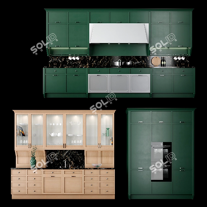 Aster Avenue Home Kitchen Set 3D model image 1