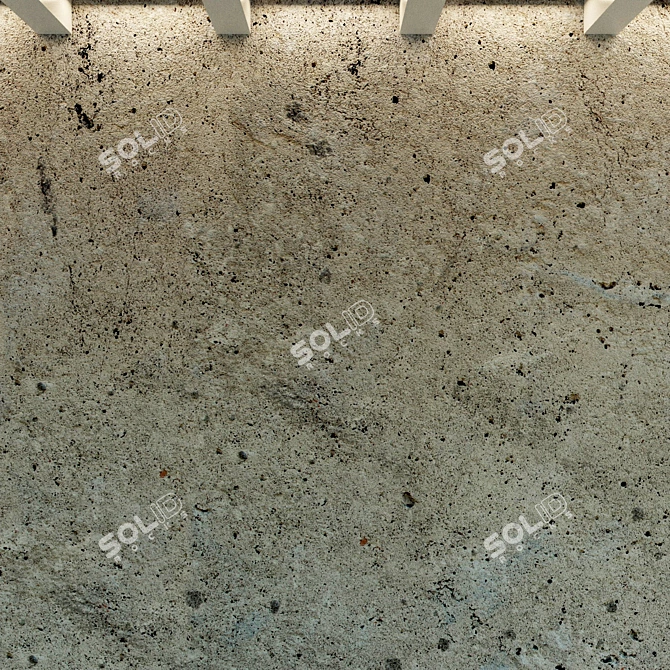 Retro Concrete Wall Texture 3D model image 3