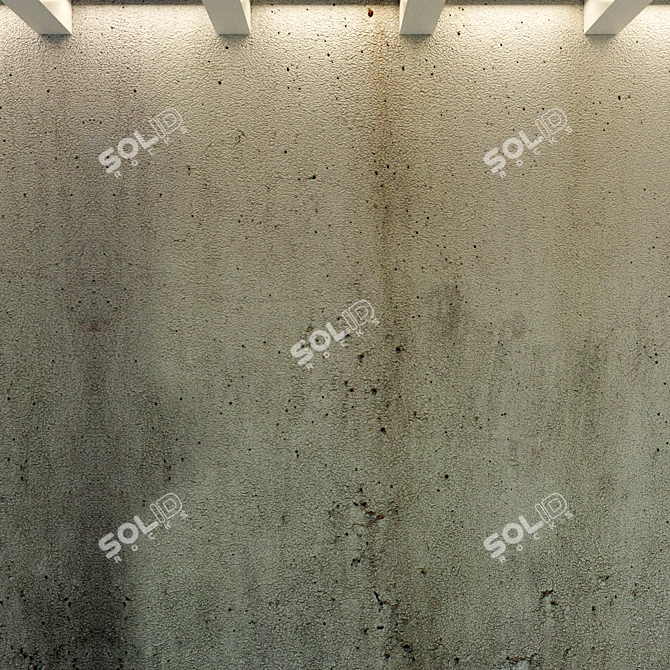 Vintage Concrete Wall Texture 3D model image 3