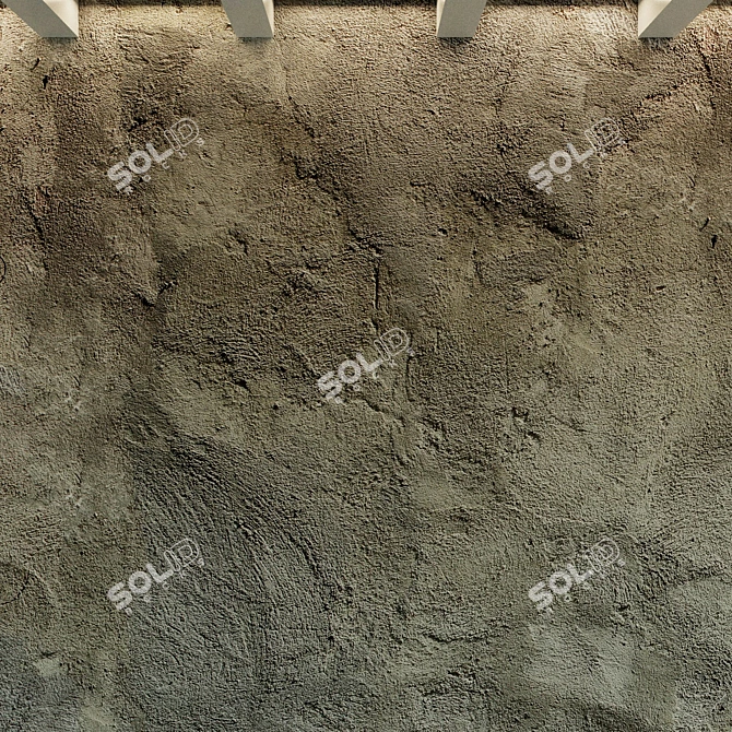 Title: Vintage Concrete Wall 3D model image 3