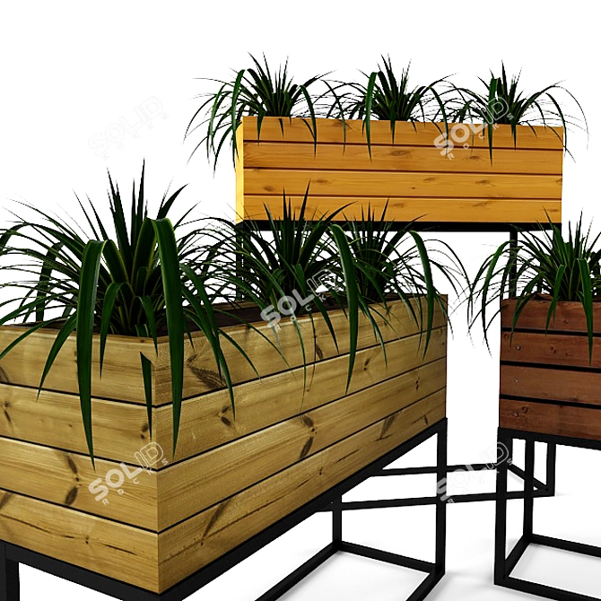 PlantBox: Stylish and Versatile 3-in-1 Design 3D model image 3
