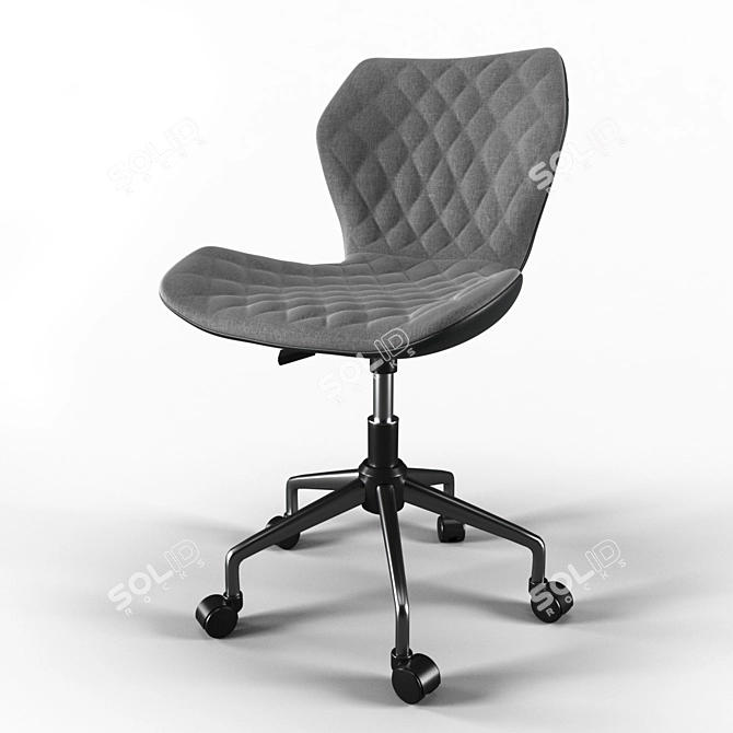 Modern Armless Office Chair 3D model image 1